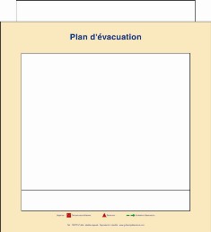  HOTEL - Panneau Porte-plan d'évacuation - PORTE-PLAN