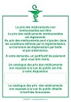 Panneau d' affichage obligatoire en PHARMACIE: PRIX  CATALOGUE ET HONORAIRES - PHARM.AFF