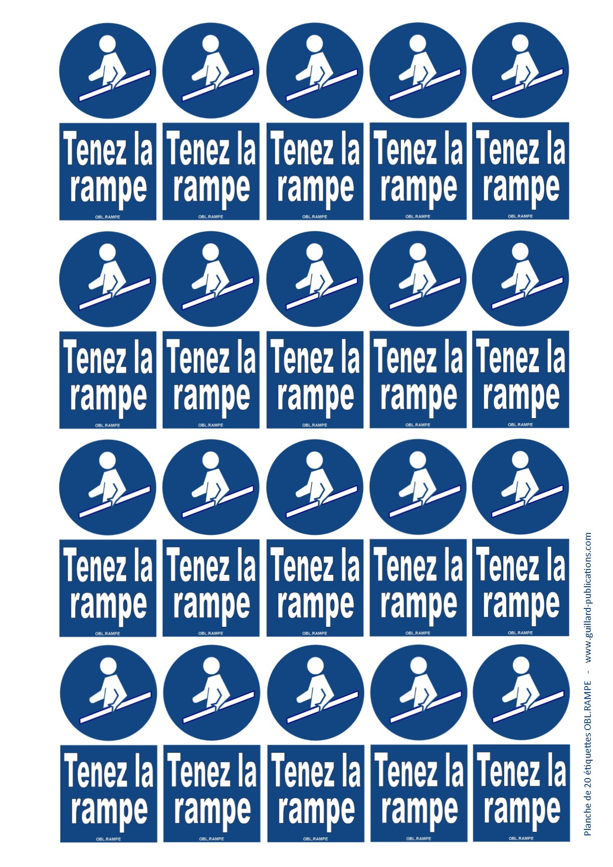 Signal d'obligation TENEZ LA RAMPE - OBL.RAMPE