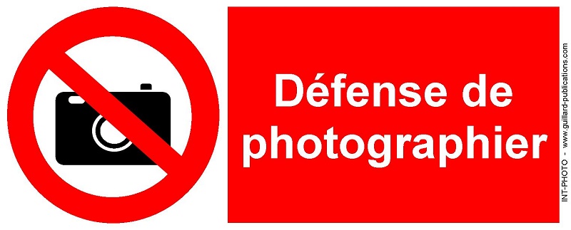 Signal d'interdiction de PHOTOGRAPHIER - INT.PHOTO