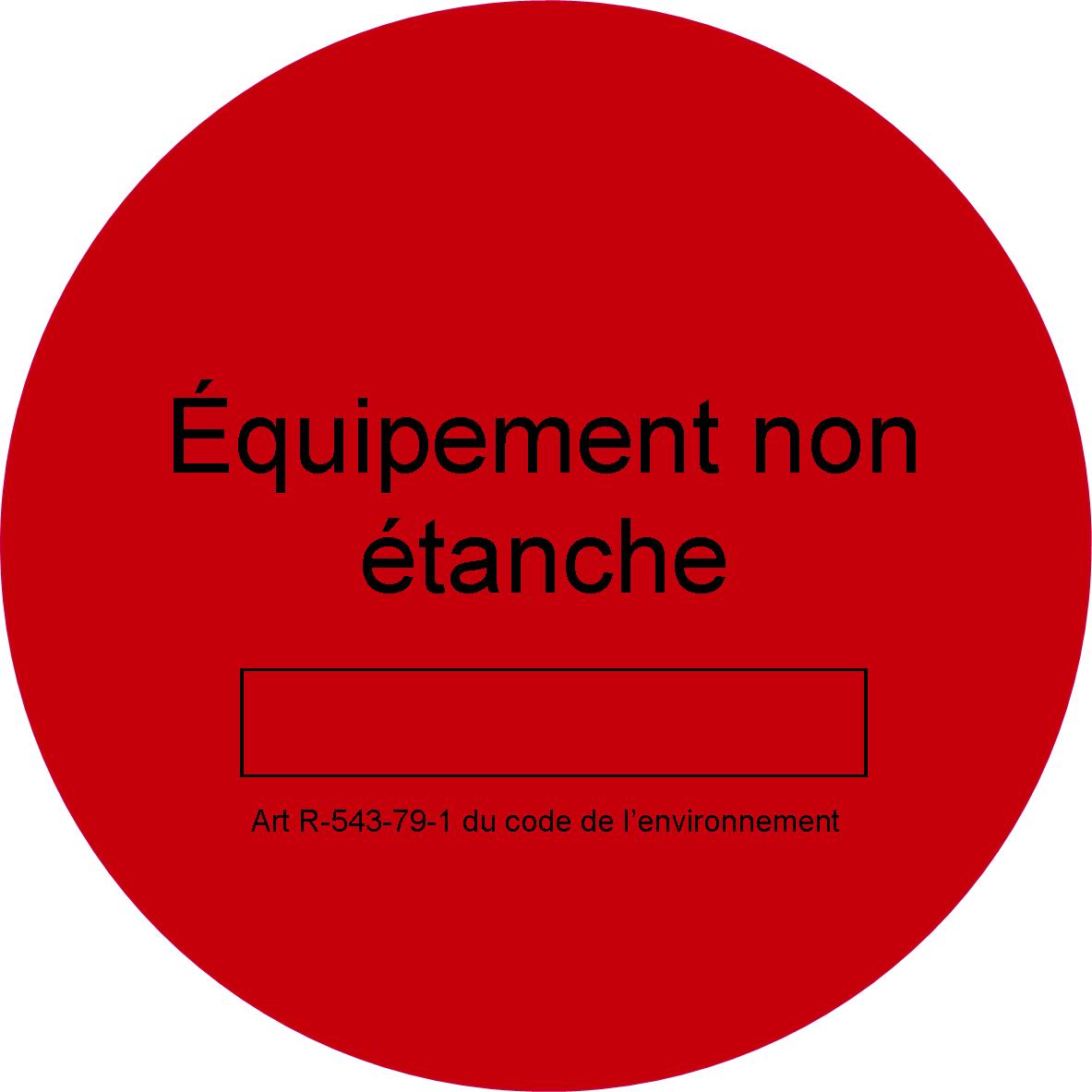 . Planche de 24 étiqu. de marquage de  fluide frigorigène pour EQUIPEMENT NON ETANCHE
