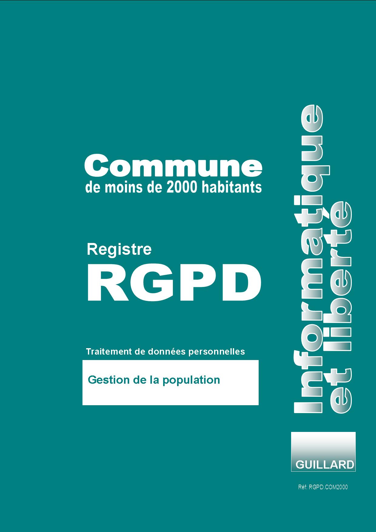 Registre RGPD  COMMUNES DE MOINS DE 2000 H  GESTION DE LA POPULATION   Norme CNIL NS 32