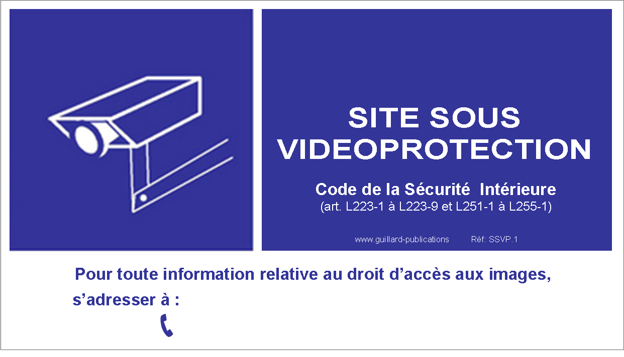 Signalisation de sécurité - Site sous vidéo surveillance