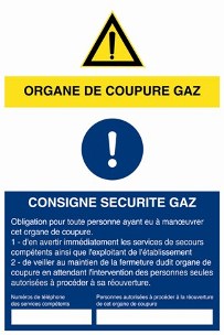 Signal ORGANE DE COUPURE GAZ  - COUP.GAZ+