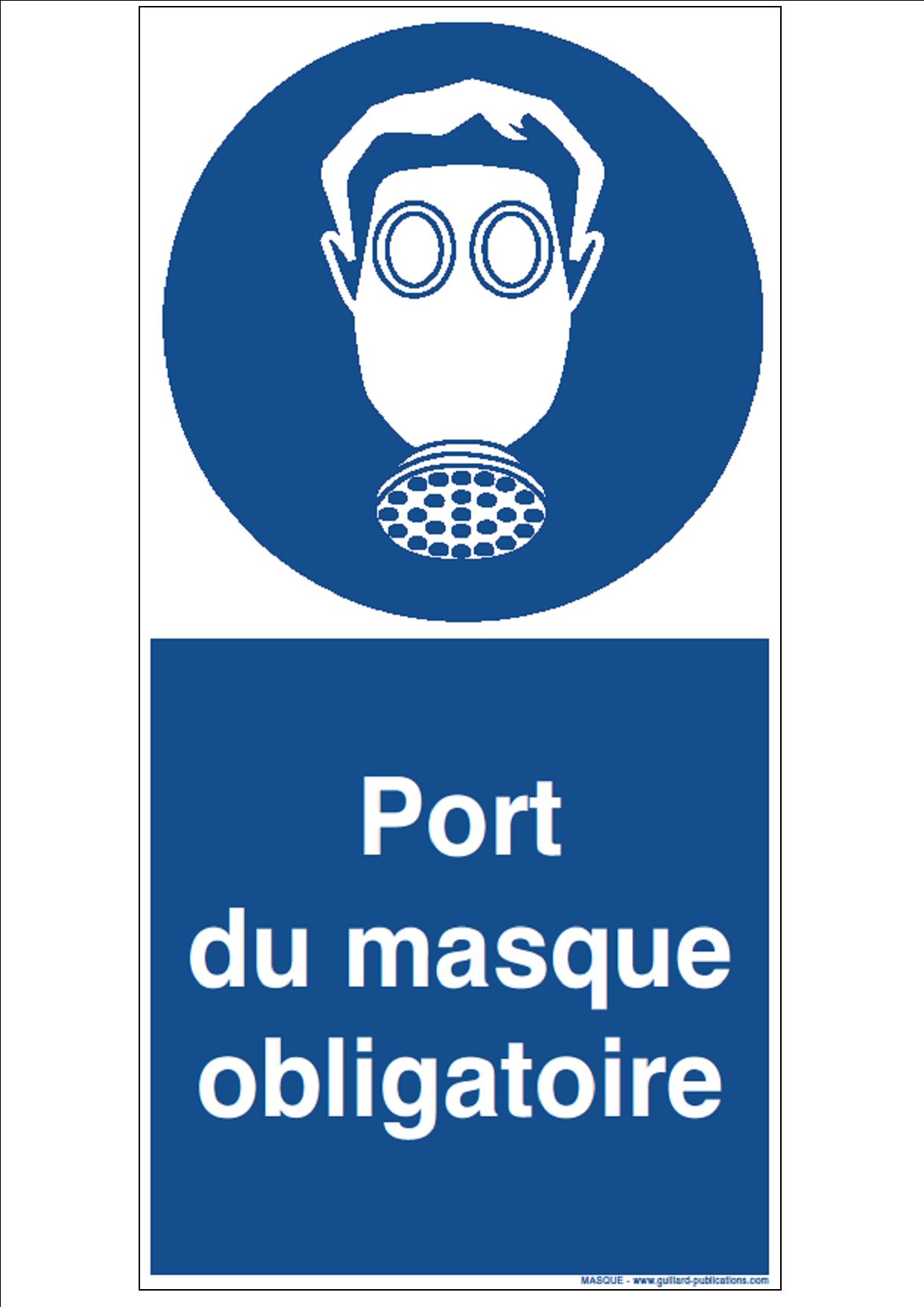 Signal PORT D'UN MASQUE OBLIGATOIRE