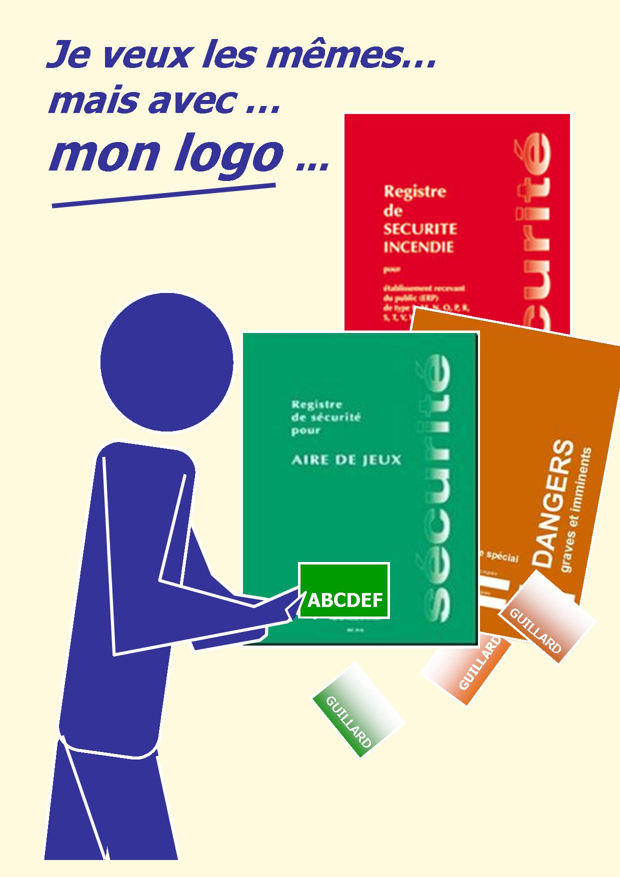 Registre de securite avec repiquage de votre logo