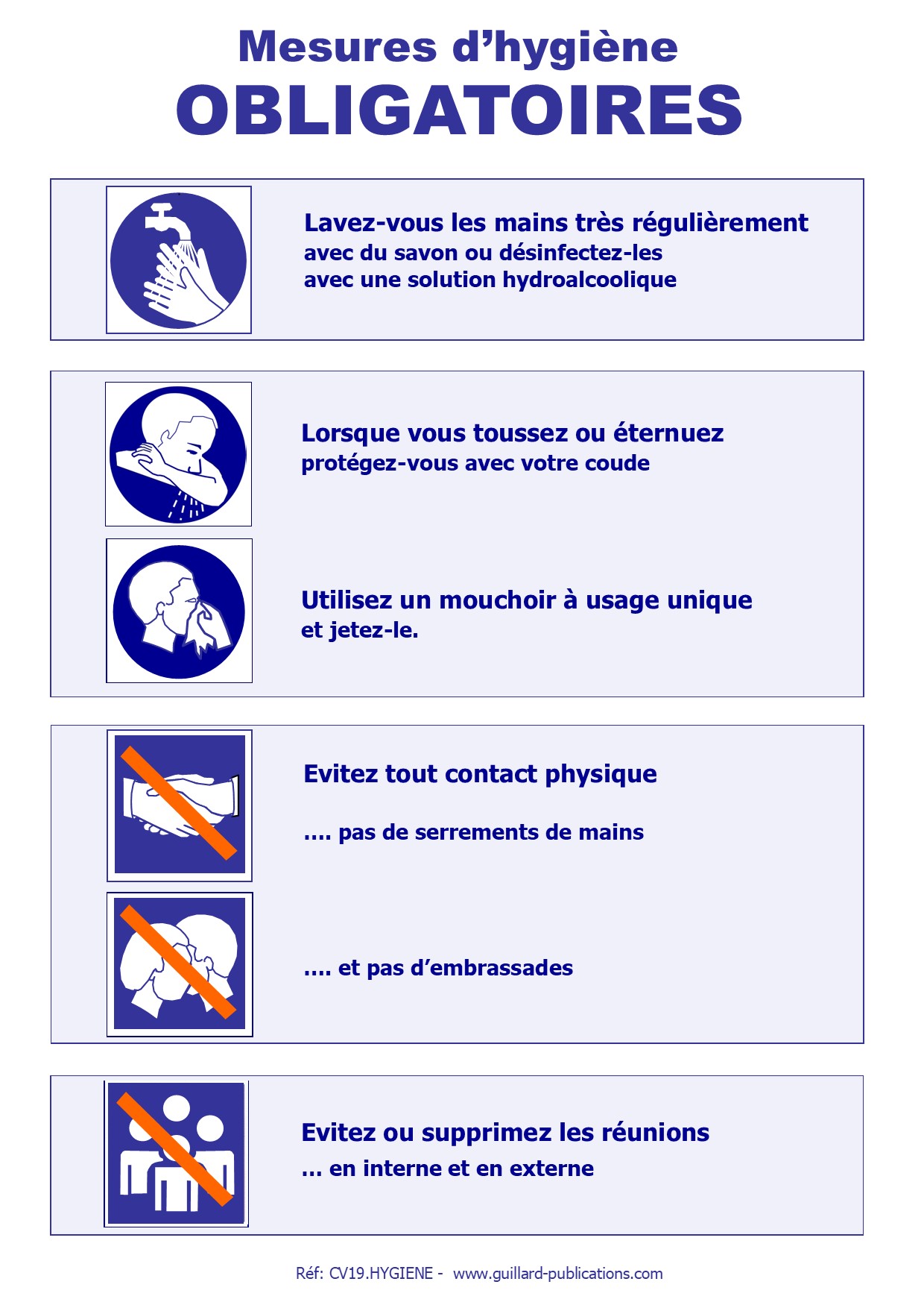 COVID19, GRIPPE OU VIRUS - MESURES D'HYGIENE A SUIVRE