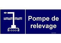 Signal d'information POMPE DE RELEVAGE - POMPRELEV