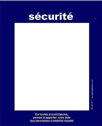 ERP et ERT - SUPPORT D'AFFICHAGE DE CONSIGNES DE SECURITE  . SUPA4