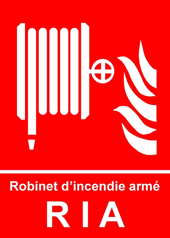 Panneau de signalisation ROBINET D'INCENDIE ARME - ria 