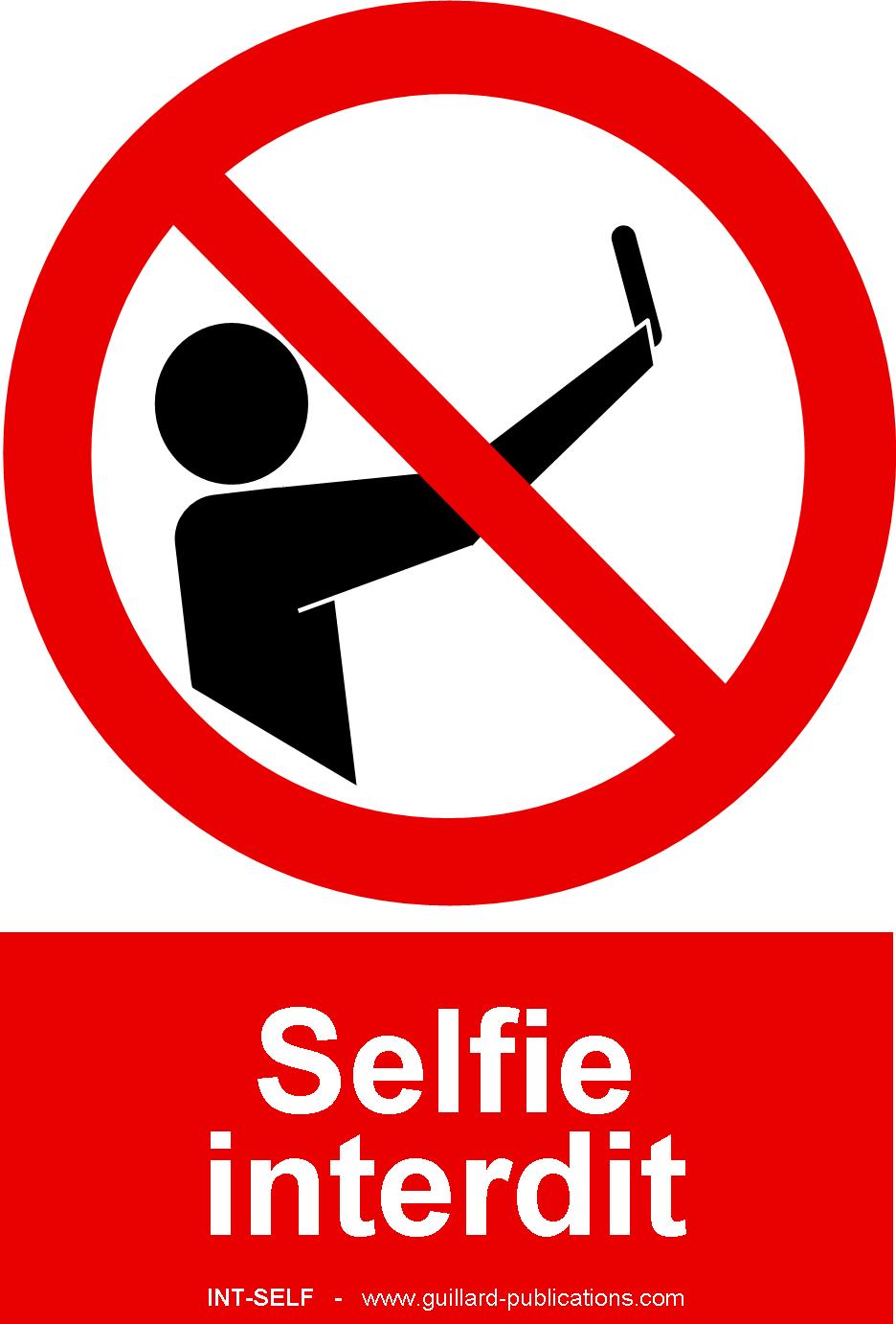 Signal d'interdiction de SELFIE