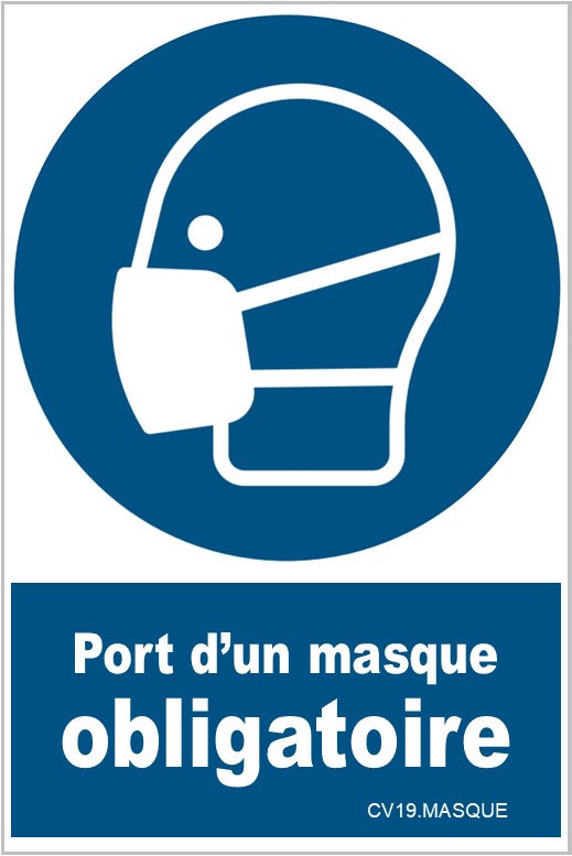 Signalisation d'obligation - Port du masque à gaz obligatoire