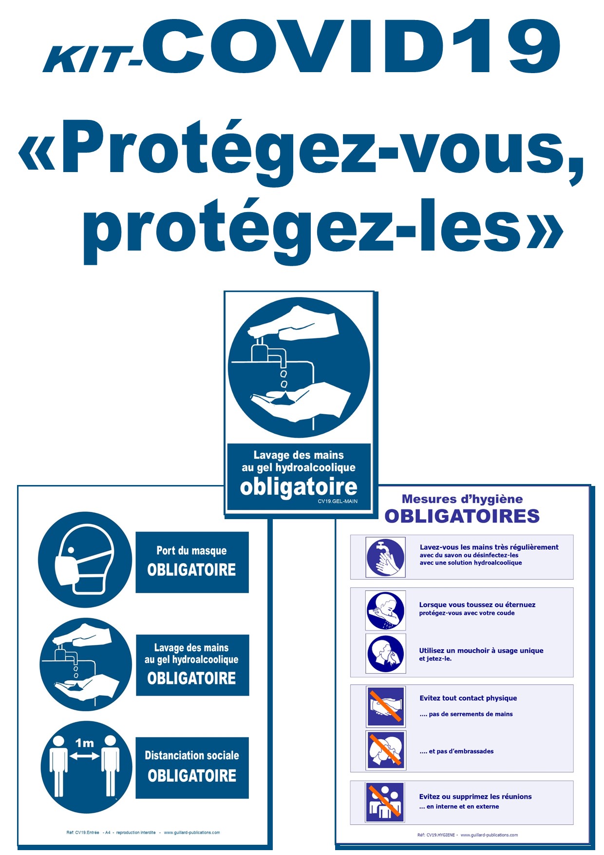 .COVID19 - Signaux d'OBLIGATION  APRES CONFINEMENT pour petits etablissements - KIT.COVID19