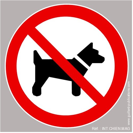 .. Signal d'interdiction aux CHIENS 