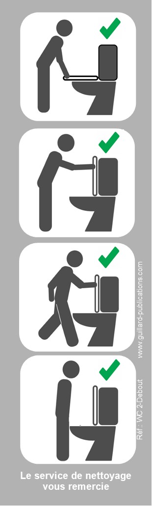 Affiche pour WC pour utilisation DEBOUT