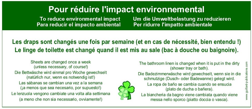 .HOTEL - GESTION DU LINGE ET IMPACT ENVIRONNEMENTAL - HOT.226-227 vinyle (ac)