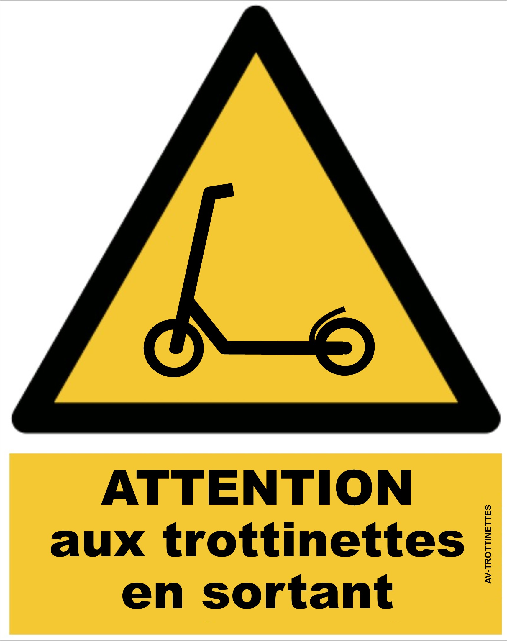 SIGNAL DANGER TROTTINETTES SUR TROTTOIR - AV.TROTTINETTES