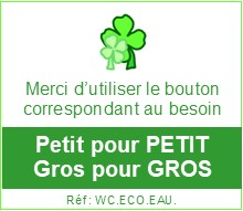 . HOTEL - ECONOMIE D'EAU et CHASSE D'EAU - WC.ECO.EAU . en PVC