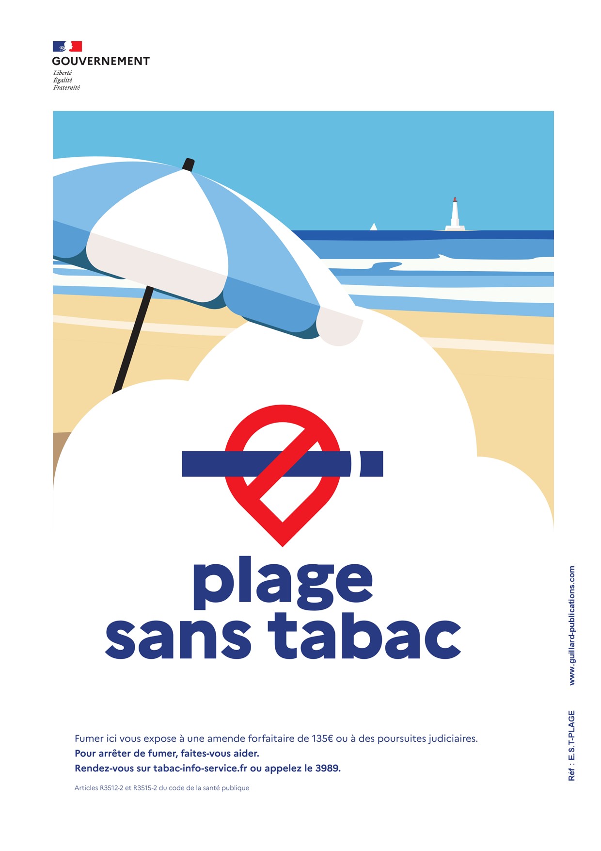 	Signal d'interdiction de FUMER sur la plage