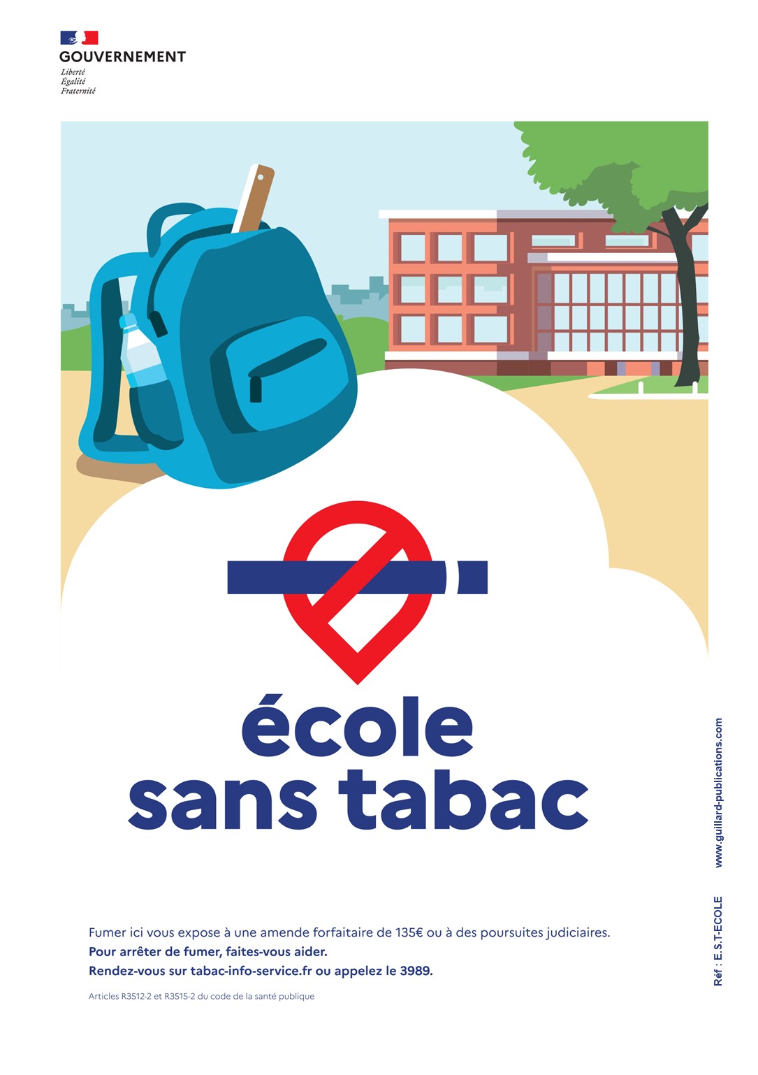 	... Signal ESPACE SANS TABAC  pour ECOLE
