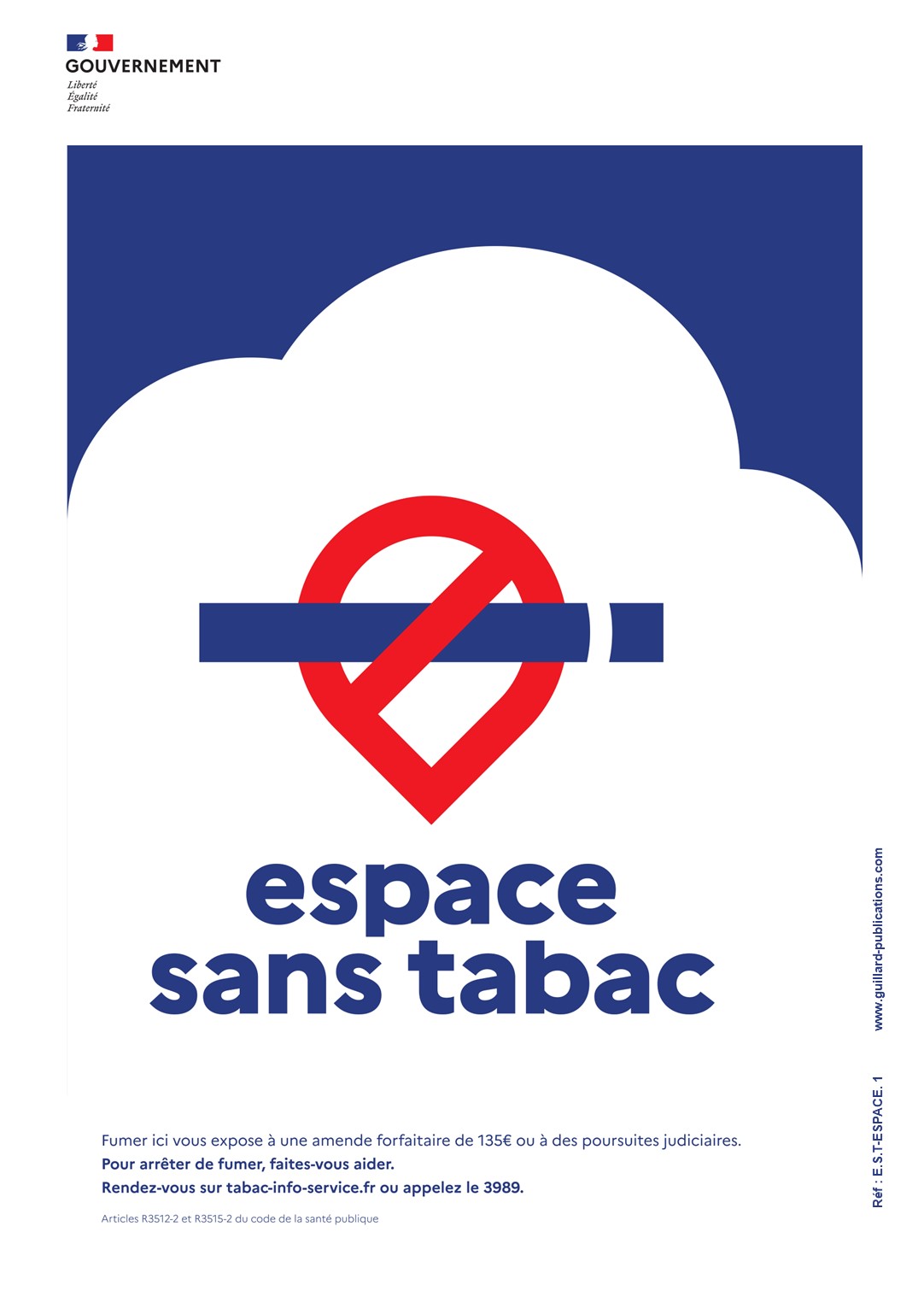 	... Signal ESPACE SANS TABAC - modele 1