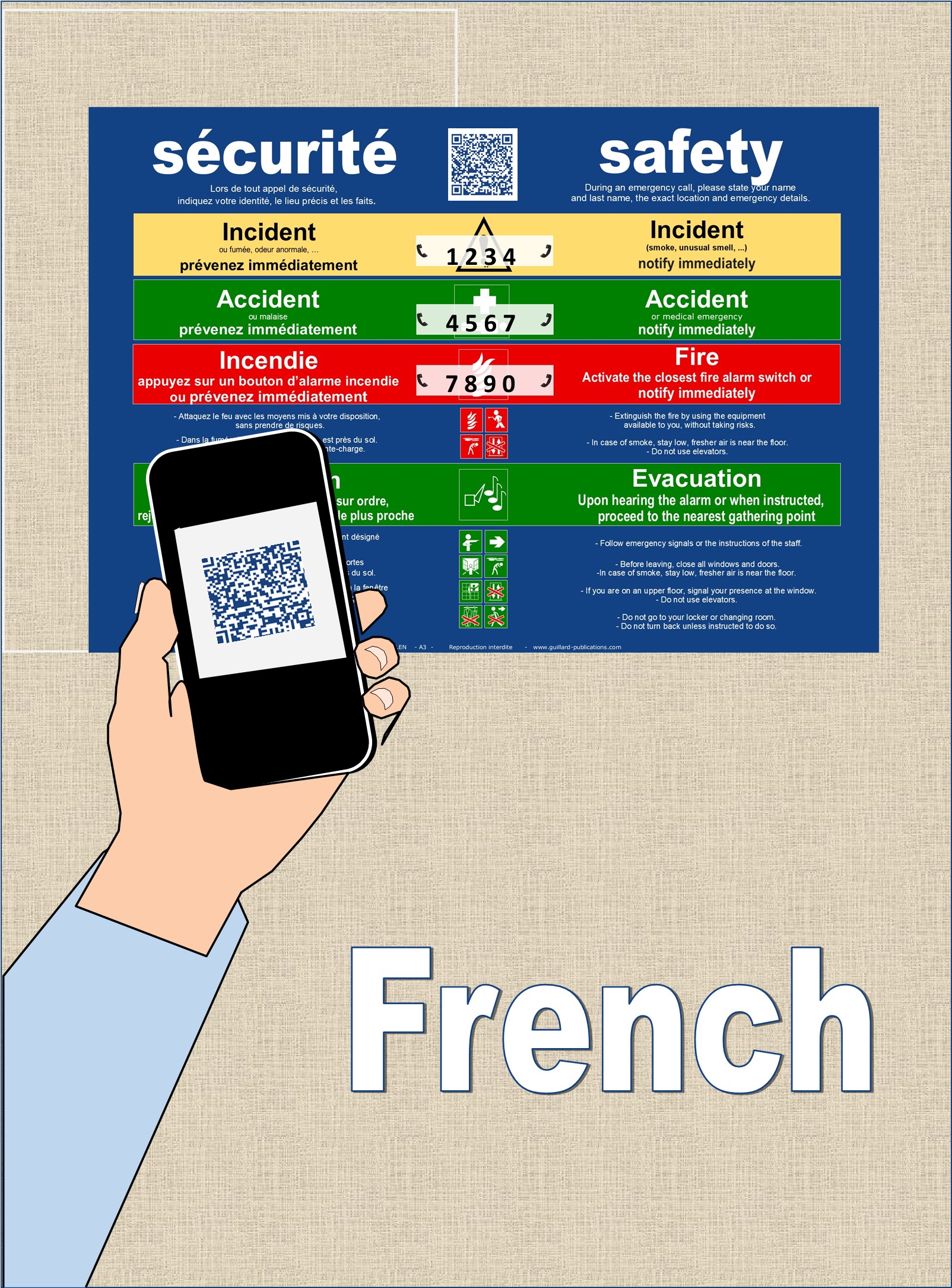 ... SECURITE - SAFETY . QR code + IA + FRANCAIS traduction