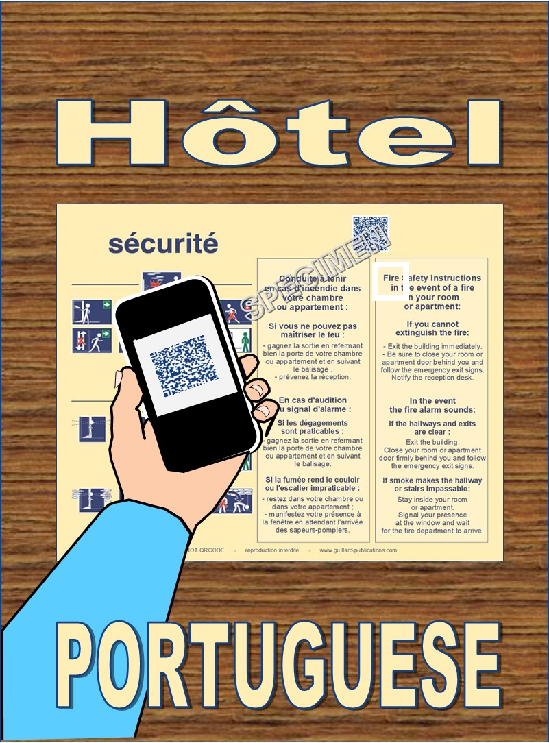 	... HOTEL CHAMBRE . QR code + IA + PORTUGAIS traduction