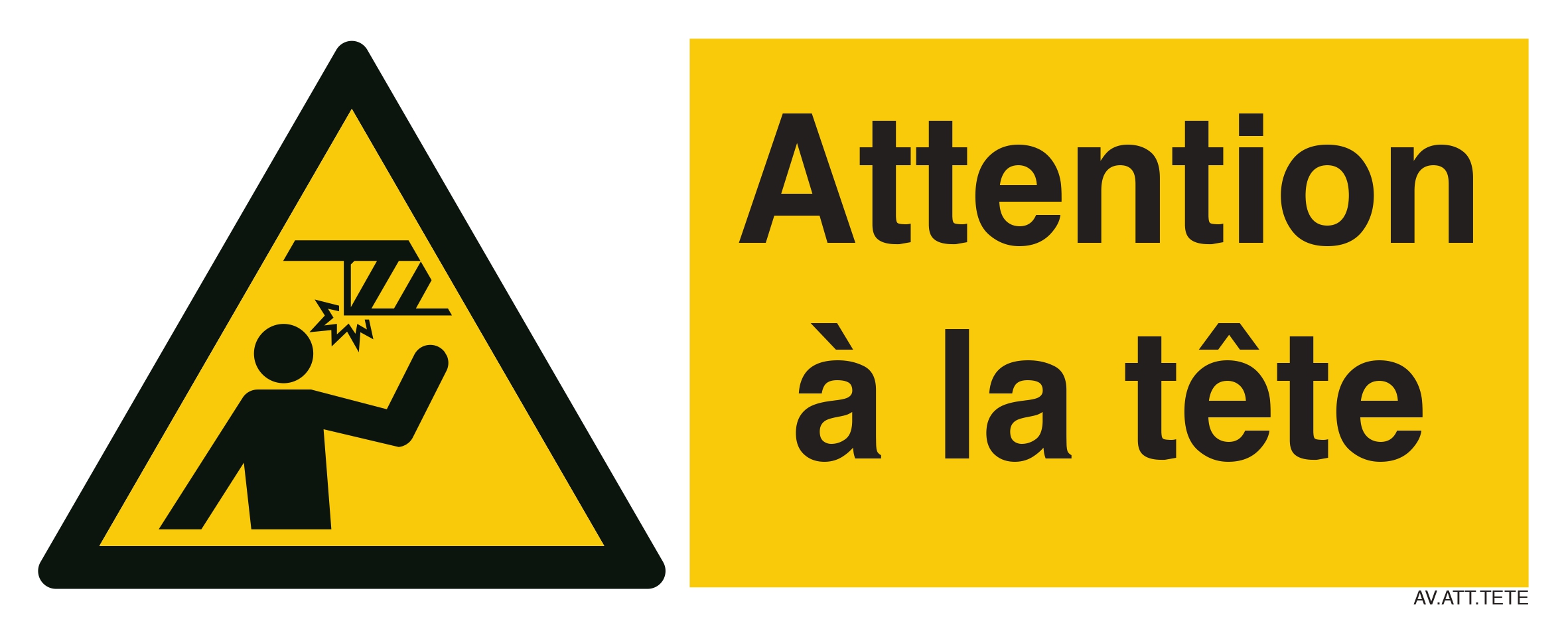 Signal DANGER DE CHUTES DE HAUTEUR . AV.ATT.TETE
