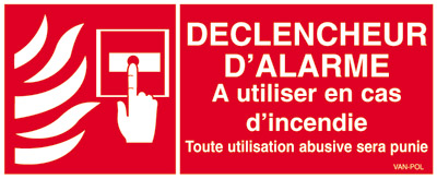 Signaux de securite incendie , en PVC, avec dos autocollant (prets à la  pose) <head>